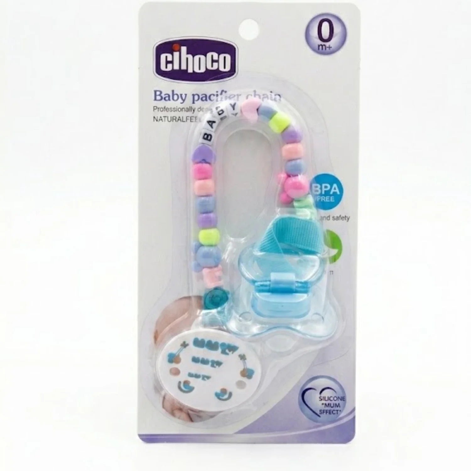 Chicco Anti-Drop Baby Pacifier Chain | Soother Clip for Newborns & Infants