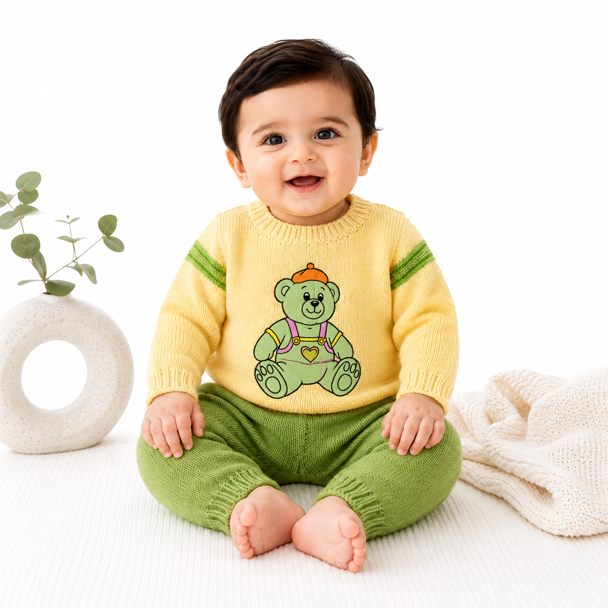 Hand Knitted Sweater Set