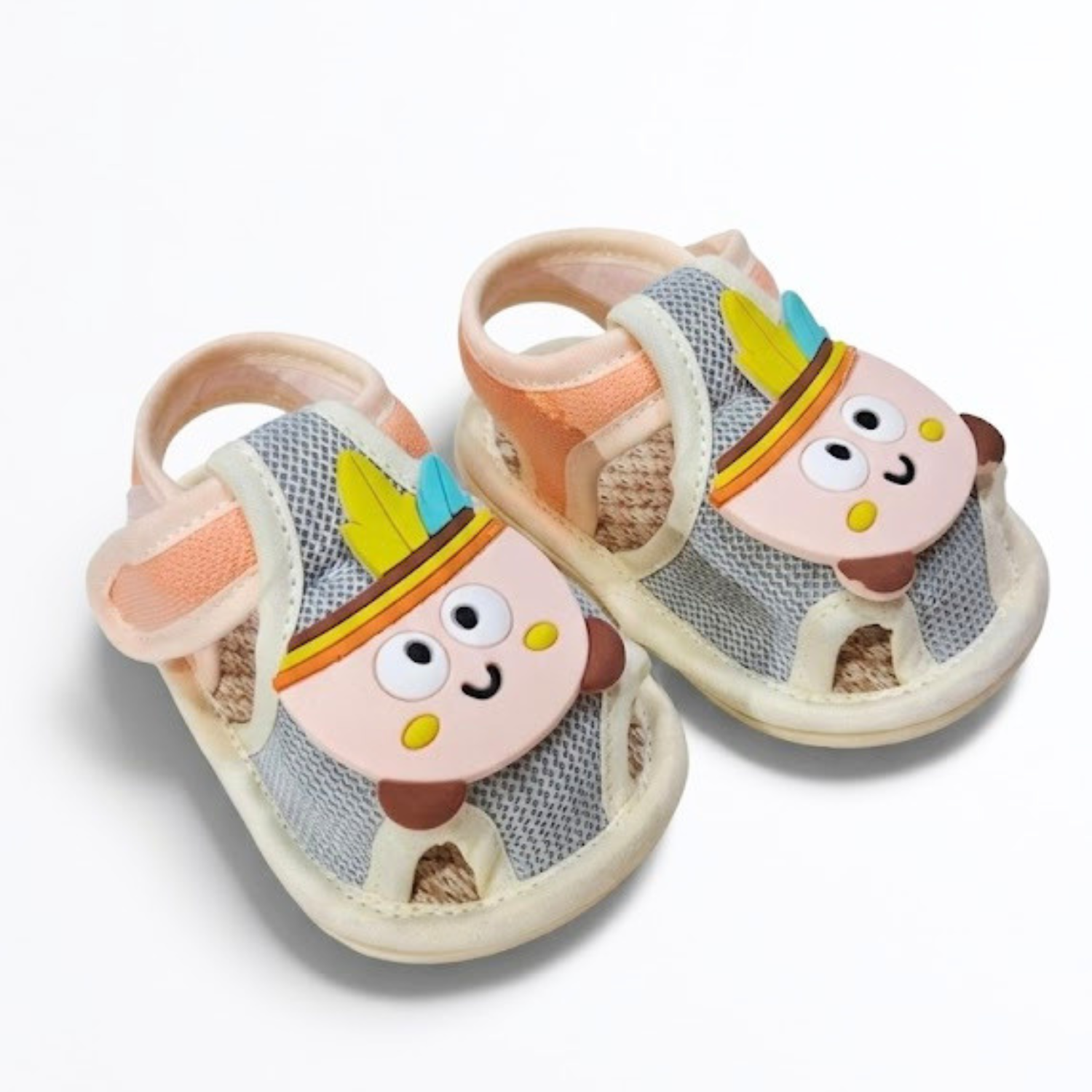 Tribal Tot Soft-Sole Mesh Sandals | Lightweight First Walker Shoes for Infants 0-9 Months