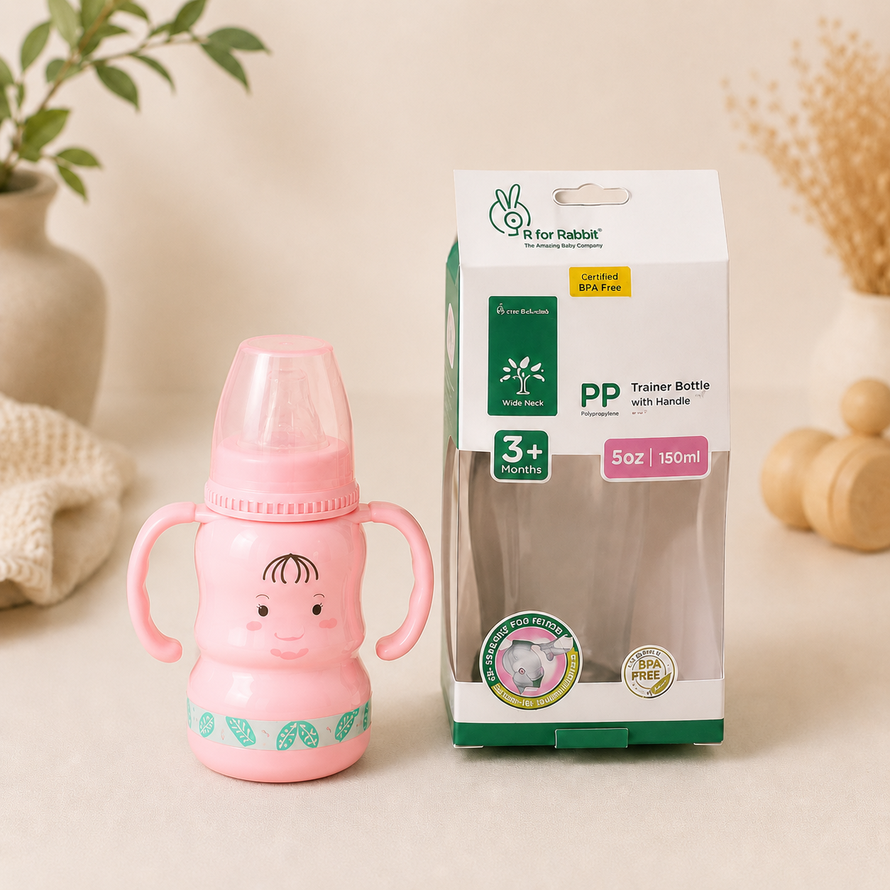 Minitree Baby Feeding Bottle with Handle | BPA Free | 150ml
