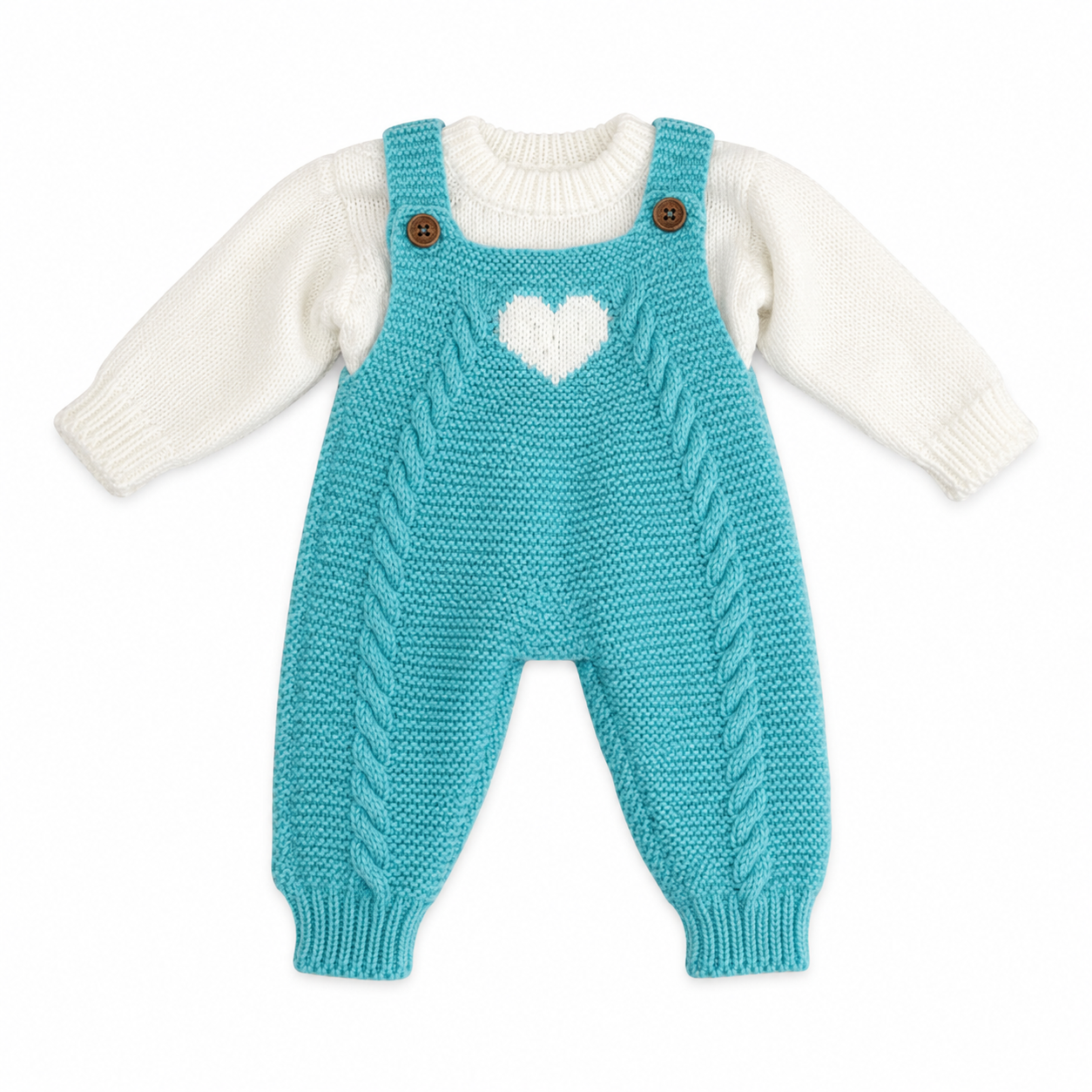 Hand Knitted Baby Sweater Romper Set | Winter Baby Outfit