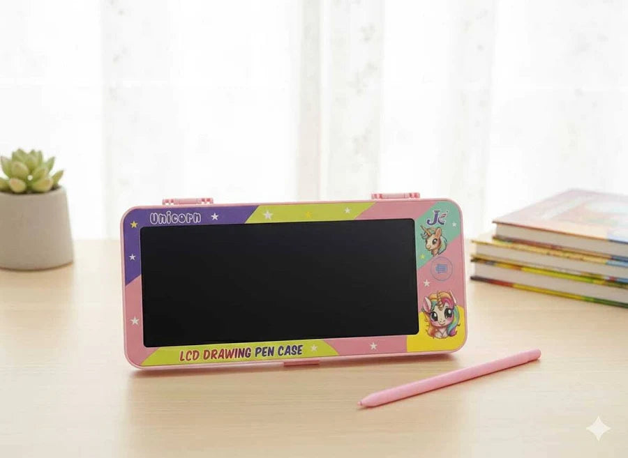 2-in-1 LCD Writing Tablet with Pencil Case for Kids | Digital Drawing Slate and E-Note Pad