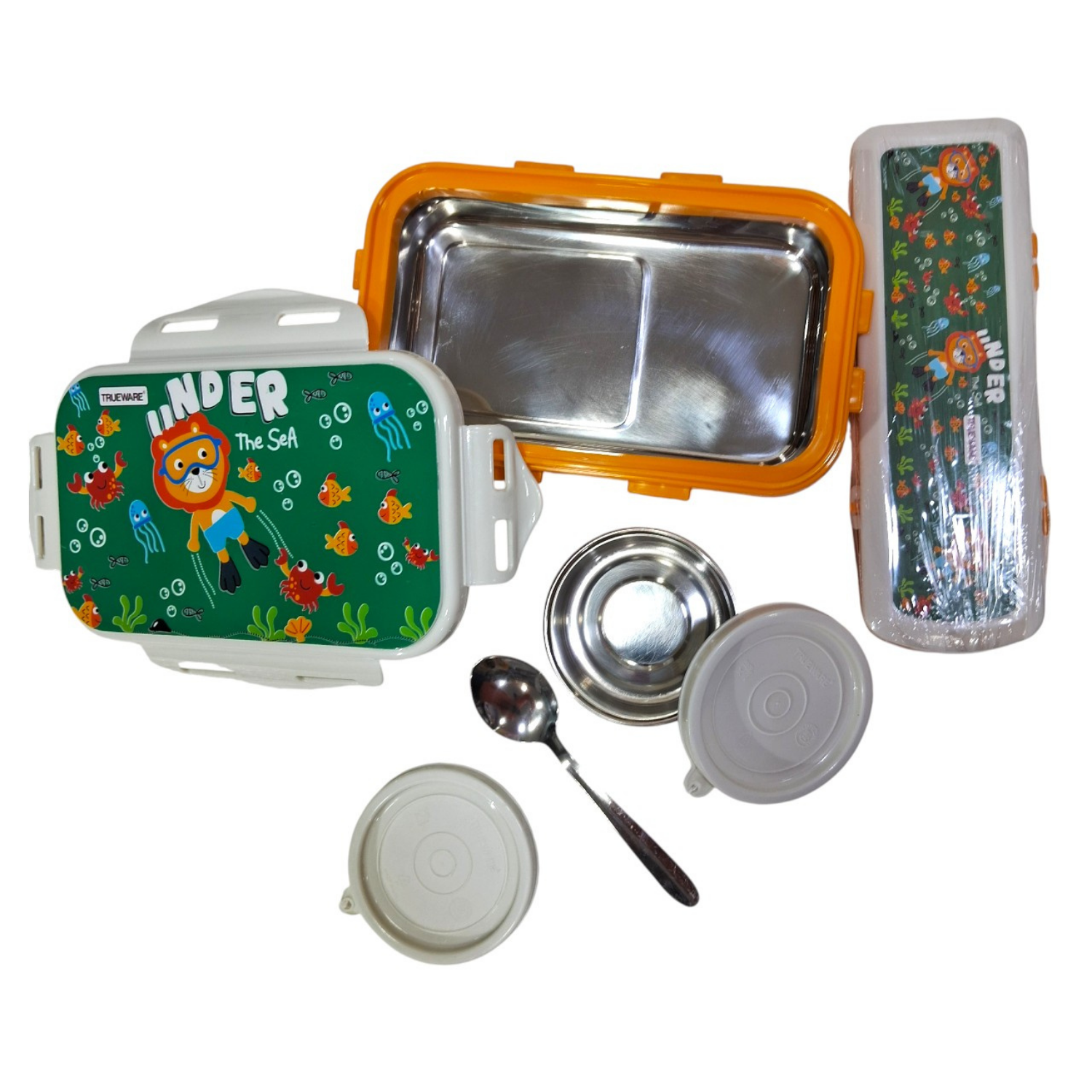 Stainless Steel Lunch Box with Pencil Box FREE
