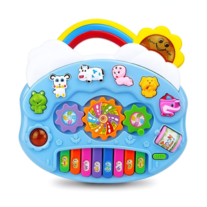 Rainbow Piano with Funny Animal Sounds, Music and Lights Early Learning Educational Toy for for Toddlers Birthday Gifts for Kids Boys Girls 3+