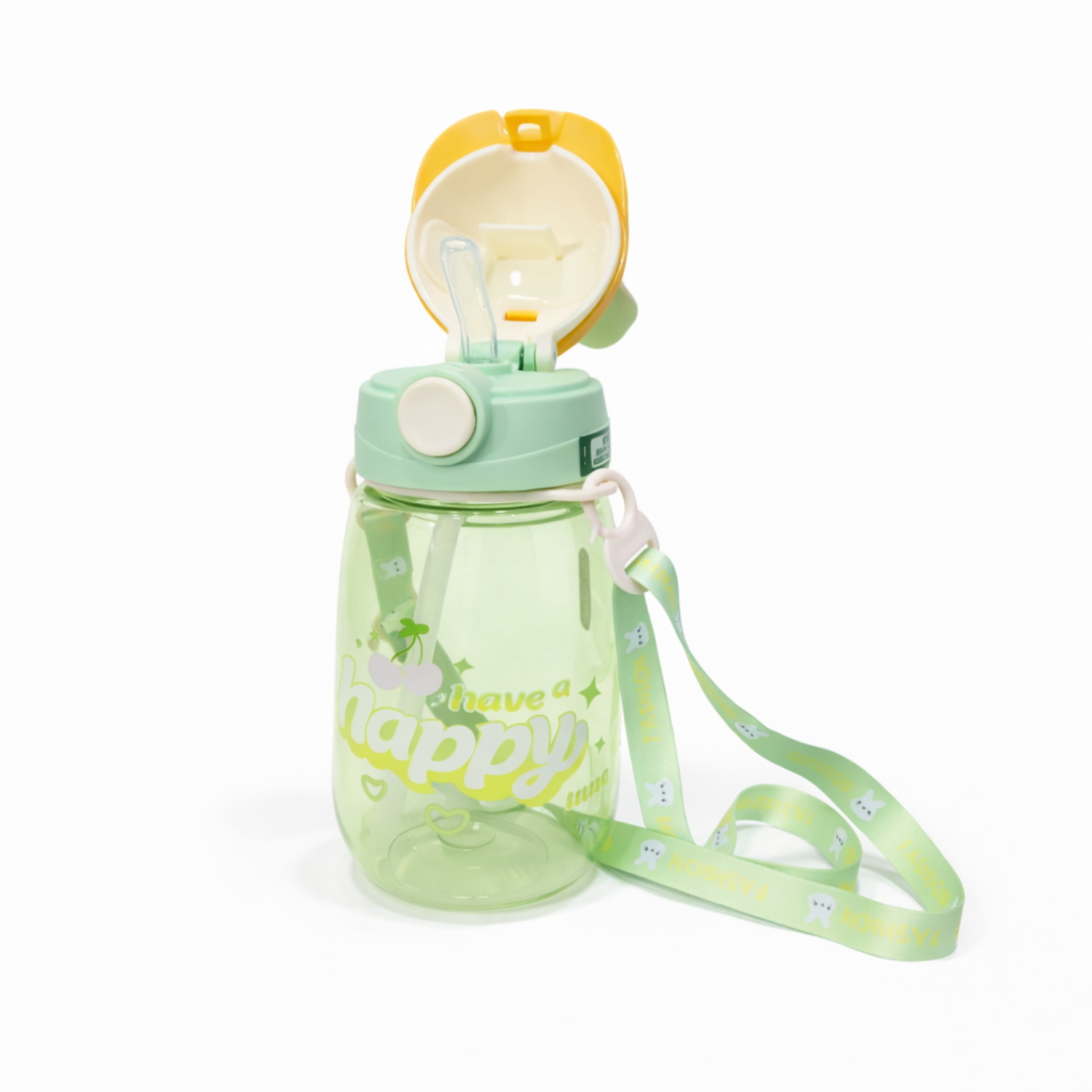 Bunny Sipper Bottle - Cute Sipper Bottle for Boys & Girls | Flip-Top Kids Drinking Bottle for School & Travel