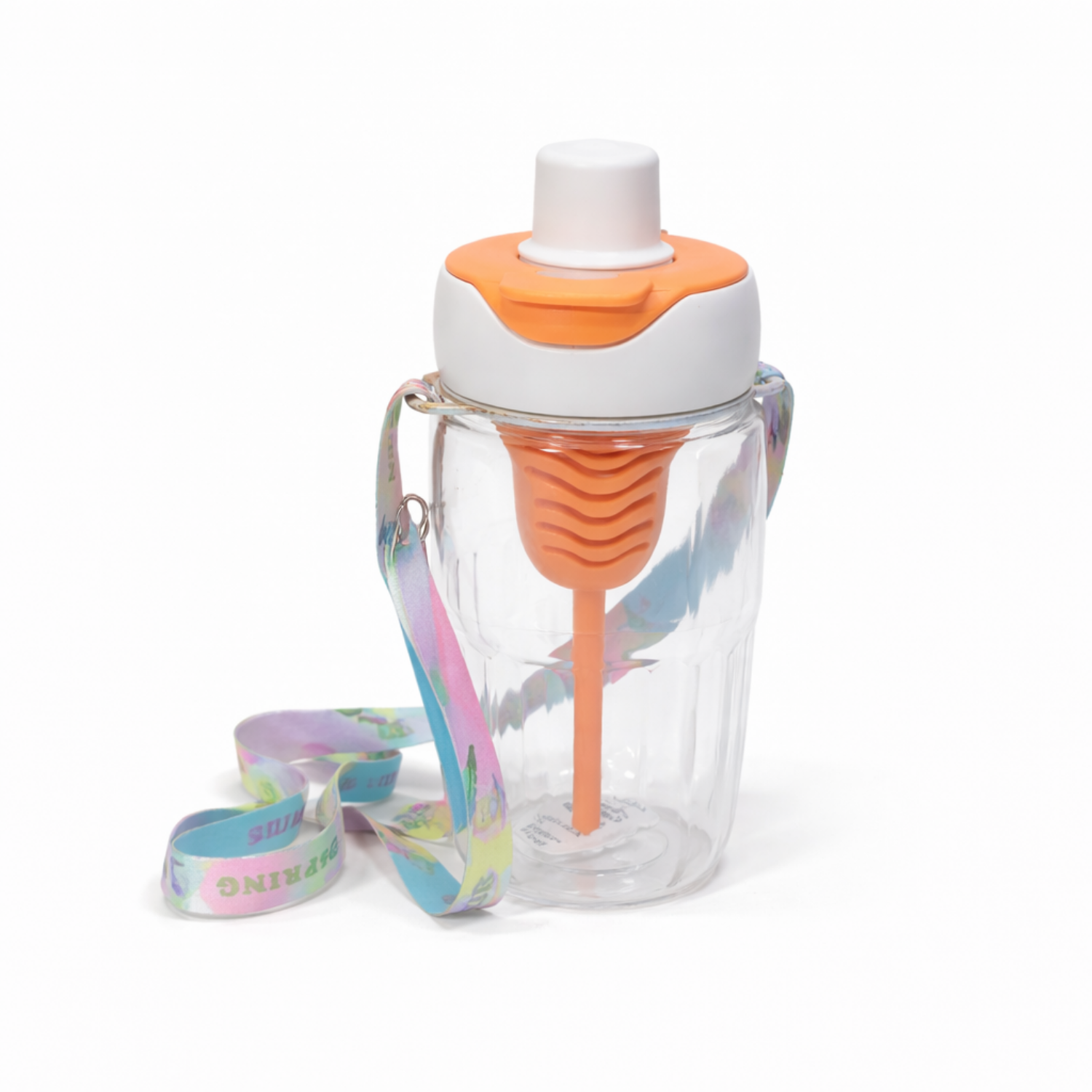 Flip-Top Sipper Straw Water Bottle – Straw Sipper Bottle with Strap | Lightweight Drinking Bottle for School & Outings