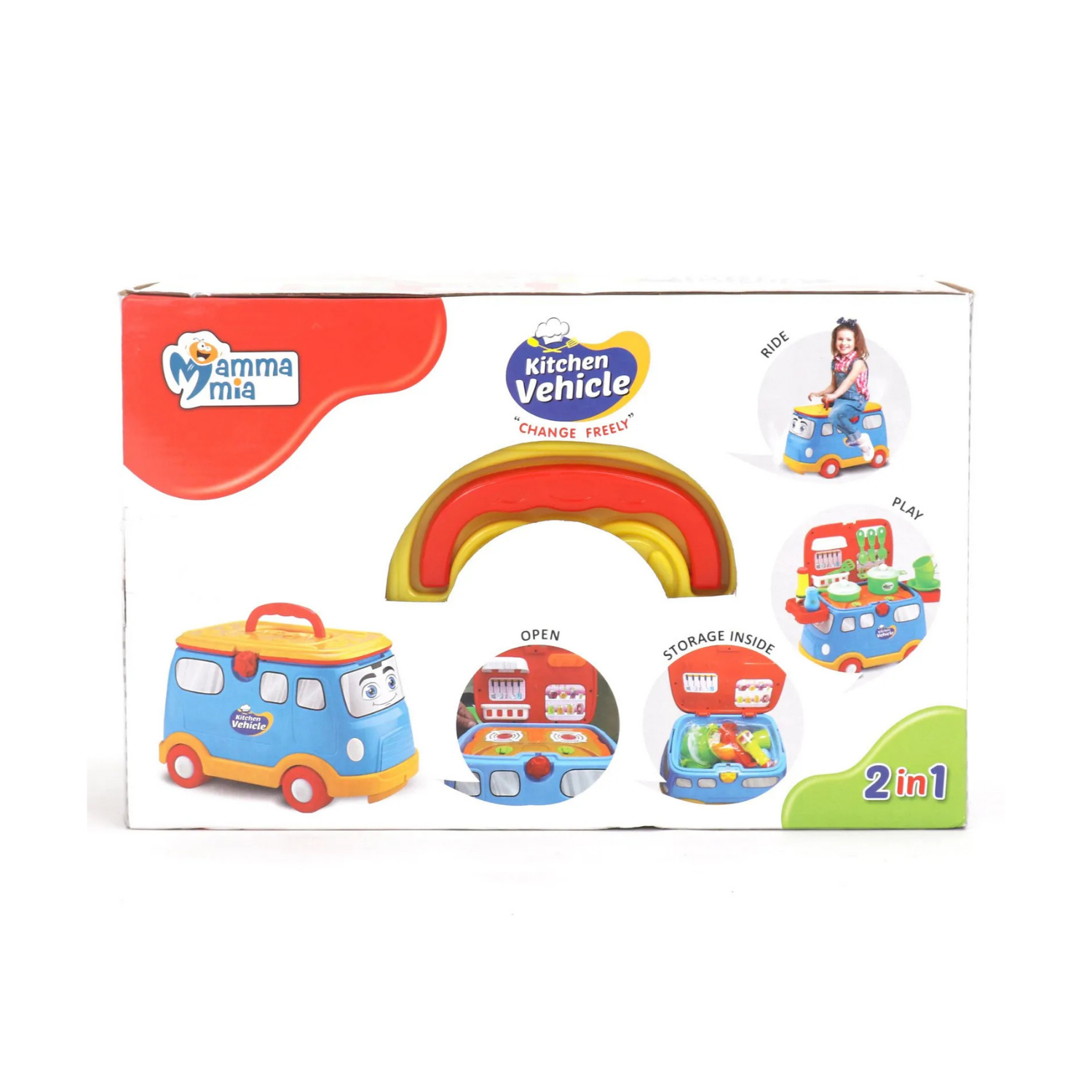 Kids Vehicle Set – 2-in-1 Kitchen / Doctor / Fashion Set with Accessories | Pretend Role Play Toy | Gift for Kids 3+ Years