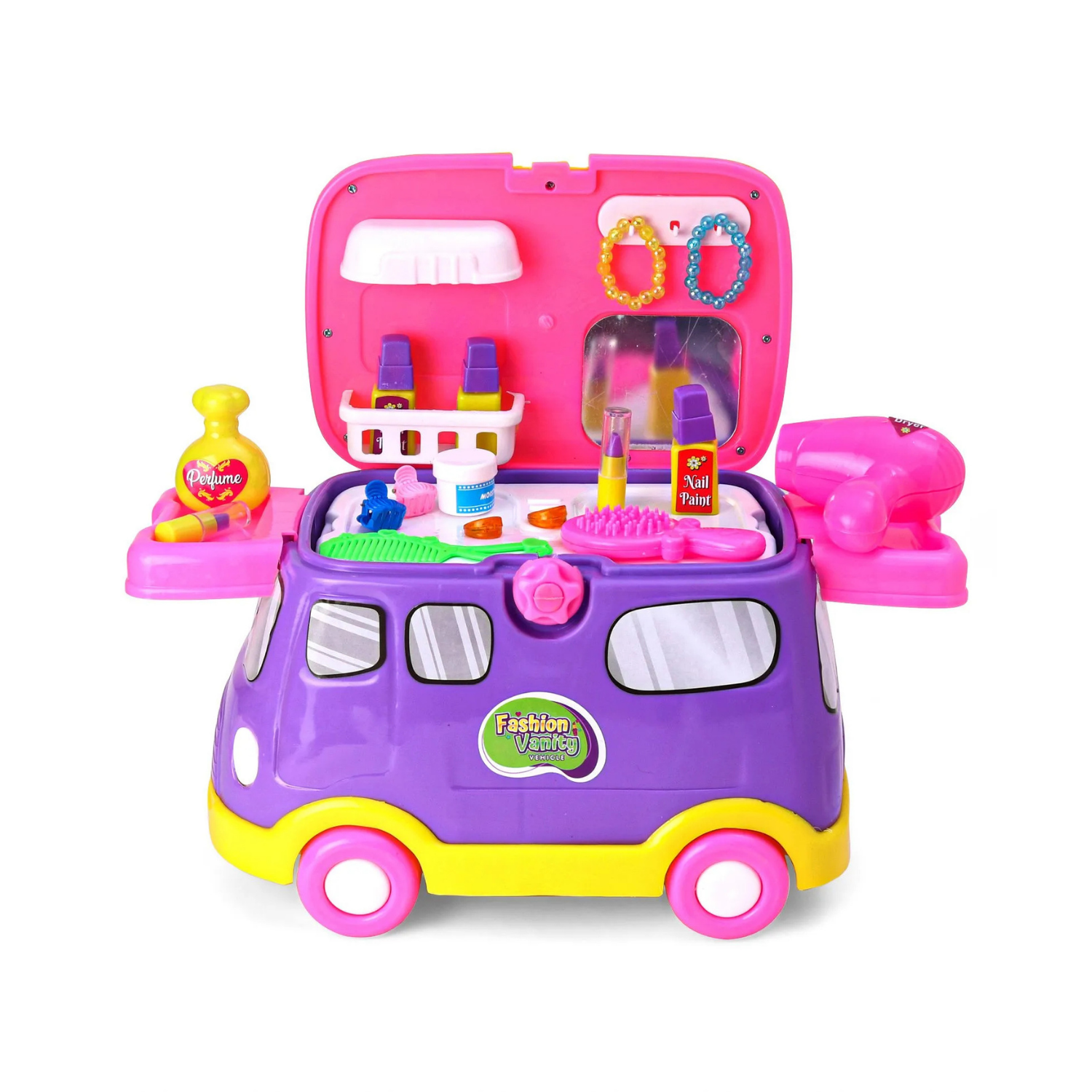 Kids Vehicle Set – 2-in-1 Kitchen / Doctor / Fashion Set with Accessories | Pretend Role Play Toy | Gift for Kids 3+ Years