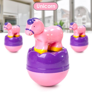 Unicorn Roly Poly Wobbling Bell Sounds Musical Rattling Toy