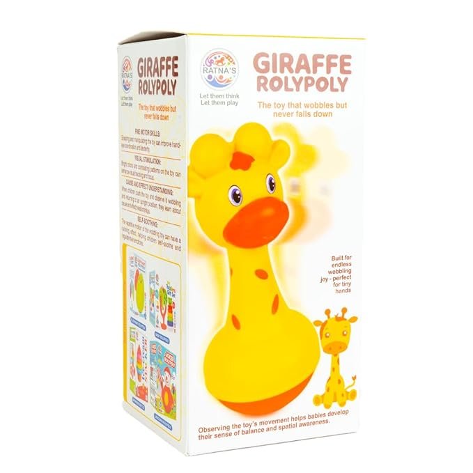 Giraffe Roly Poly Push and Wobble Sound Toy for Kids 8+ Months