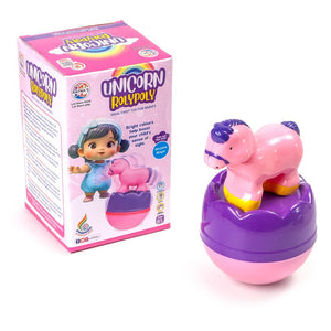 Unicorn Roly Poly Wobbling Bell Sounds Musical Rattling Toy