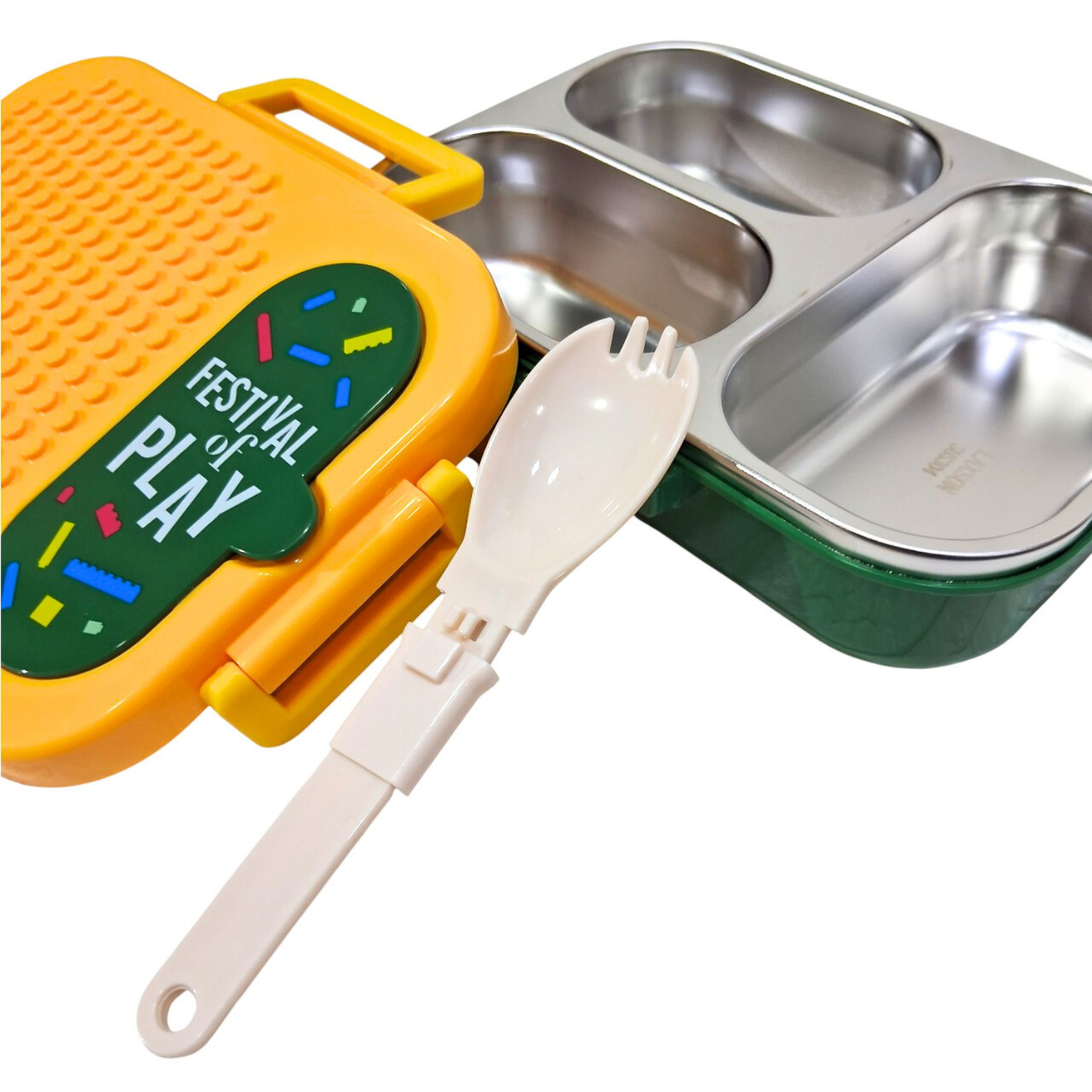 Steel Lunch Box - Stainless Steel - Legos