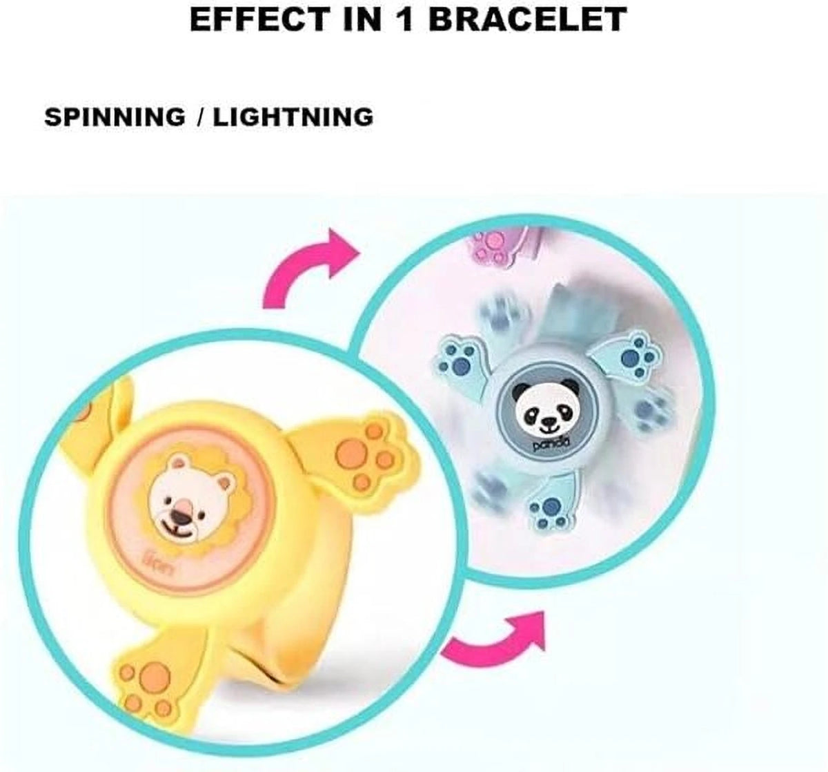 Spinner Wrist Band for Kids (Pack of 2) Multicolor